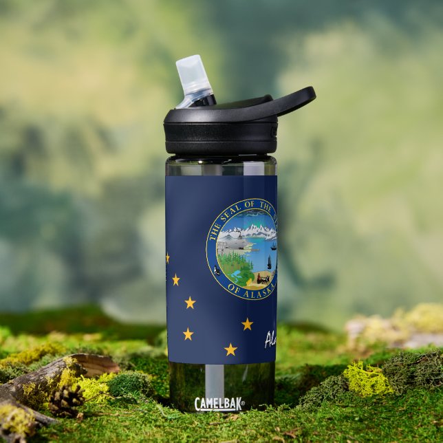 Agua Botella de Alaska, bandera patriótica de Alaska (Exterior)