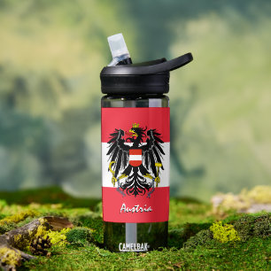 Agua Botella de Austria, bandera patriótica austriaca