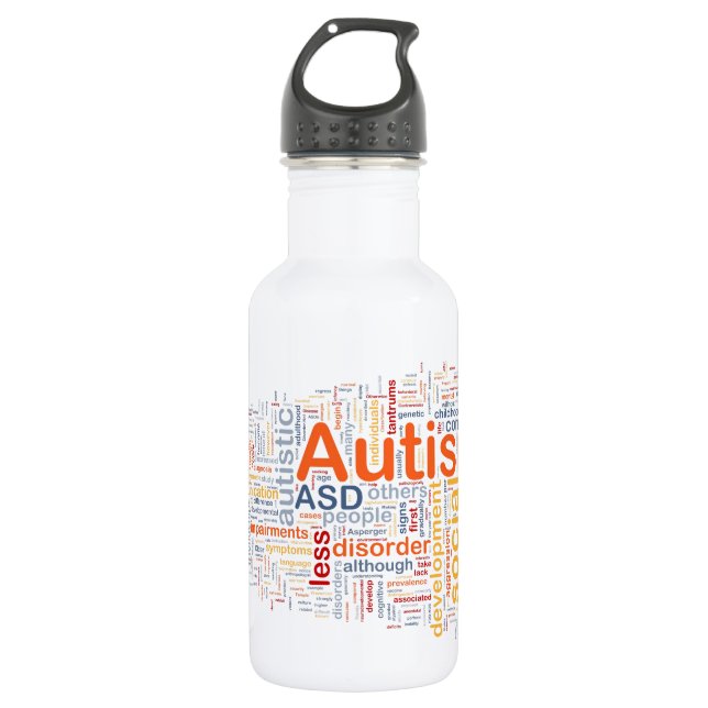Agua Botella de autismo Libertad (Anverso)