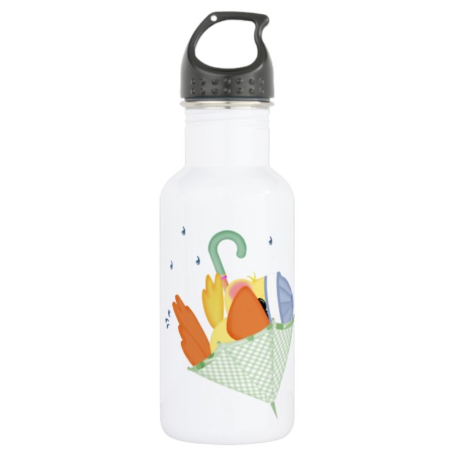 Agua Botella de Baby Shower Ducky funciona 32 oz (Anverso)