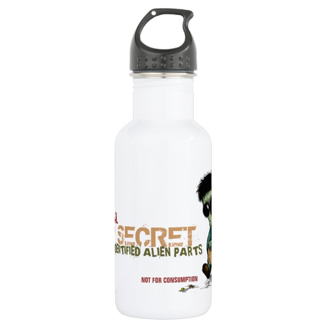Agua Botella de bebida, Personalizado cómico de Alien T (Anverso)