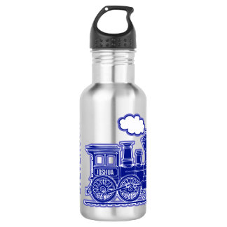 Agua Botella de bebidas de tren azul oscuro para niños