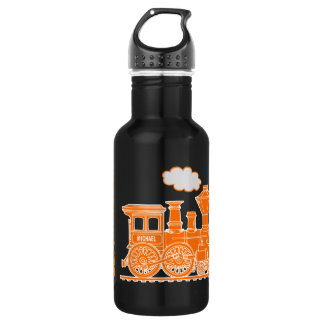 Agua Botella de bebidas de tren naranja para niños nomb