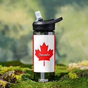 Agua Botella de Canadá, bandera patriótica canadiense