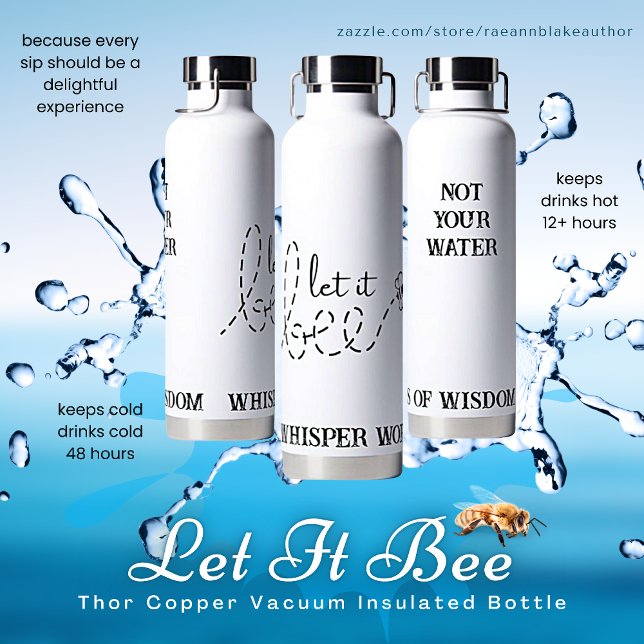 Agua Botella de cobre aislada al vacío "Let It Bee" Tho (Subido por el creador)
