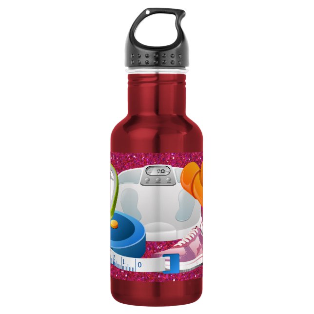 Agua Botella de fitness (rosa) - SRF (Anverso)