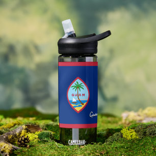 Agua Botella de Guam, bandera patriótica de Guam