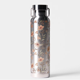 Agua Botella de Hidratación Floral Boho Personalizada