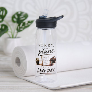 Agua Botella de hidratación para fitness día de piernas