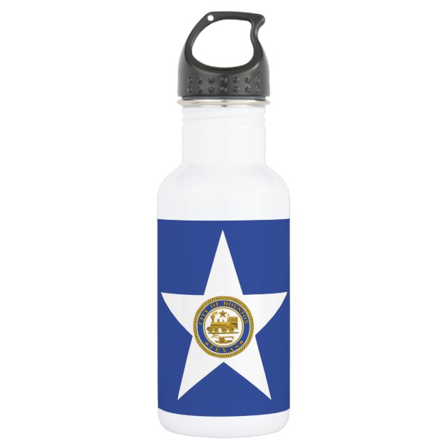 Agua Botella de la bandera de Houston Liberty (Anverso)