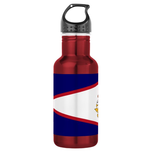 Agua Botella de la bandera de Samoa Americana para la l (Anverso)