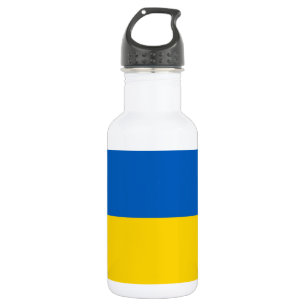 Agua Botella de la bandera de Ucrania para la libertad