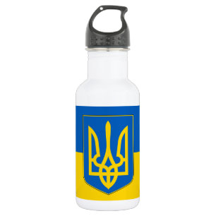 Agua Botella de la bandera de Ucrania para la libertad