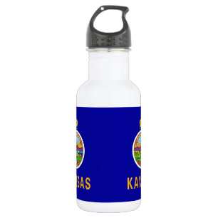 Agua Botella de la bandera del estado de Kansas
