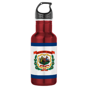 Agua Botella de la bandera del estado de Virginia Occid