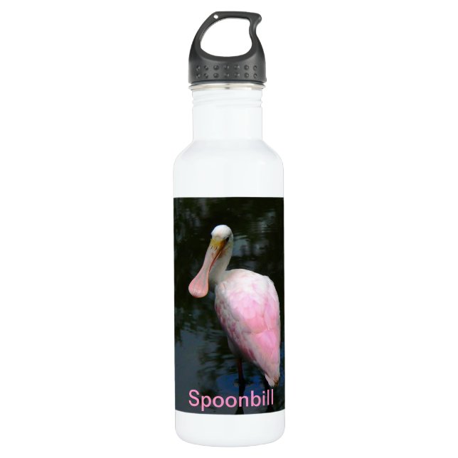 Agua Botella de la libertad, pájaro de Roseatte Spoonbi (Anverso)