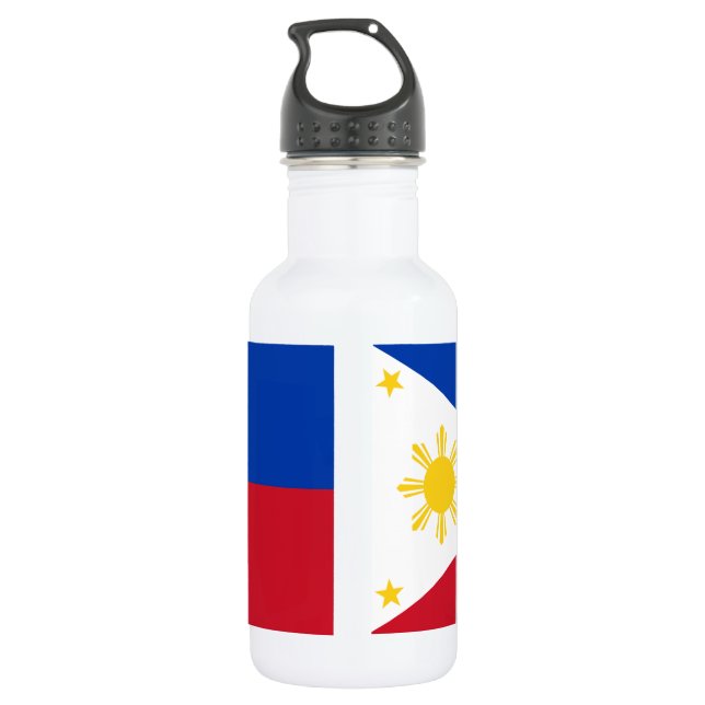 Agua Botella de libertad con bandera de Filipinas (Reverso)