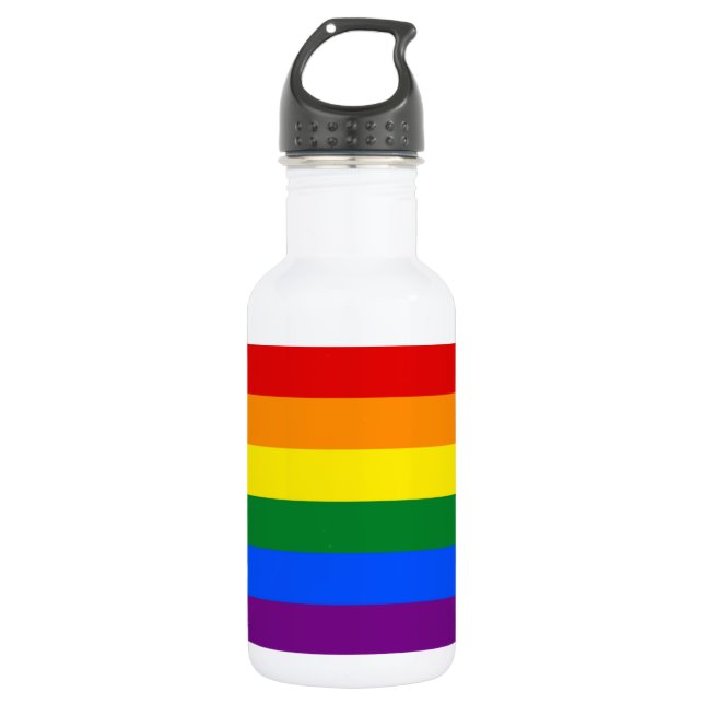 Agua Botella de libertad de la bandera arco iris LGBT (Anverso)