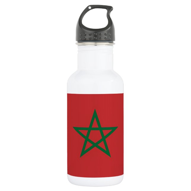 Agua Botella de Libertad de la Bandera de Marruecos (Anverso)