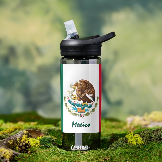 Agua Botella de México, bandera patriótica mexicana (Exterior)