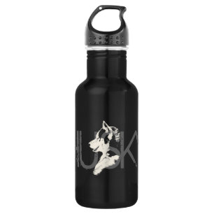 Agua Botella de perro Husky personalizada