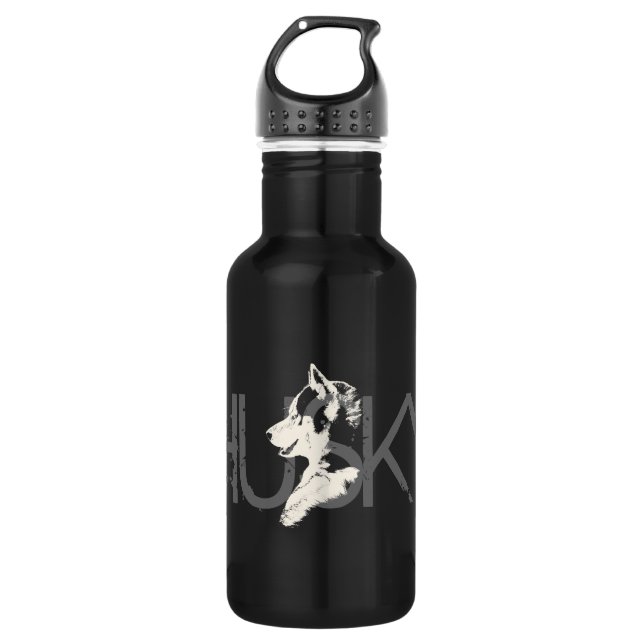 Agua Botella de perro Husky personalizada (Anverso)