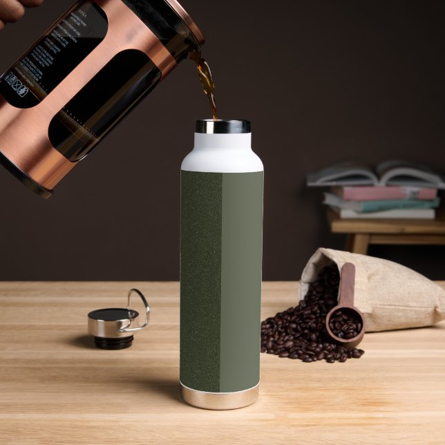 Agua Botella de Personalizado verde de dos tonos Moss (Café)