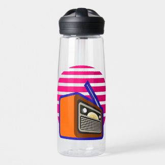 Agua Botella de Radio Retro Gráfica Clásica de Música
