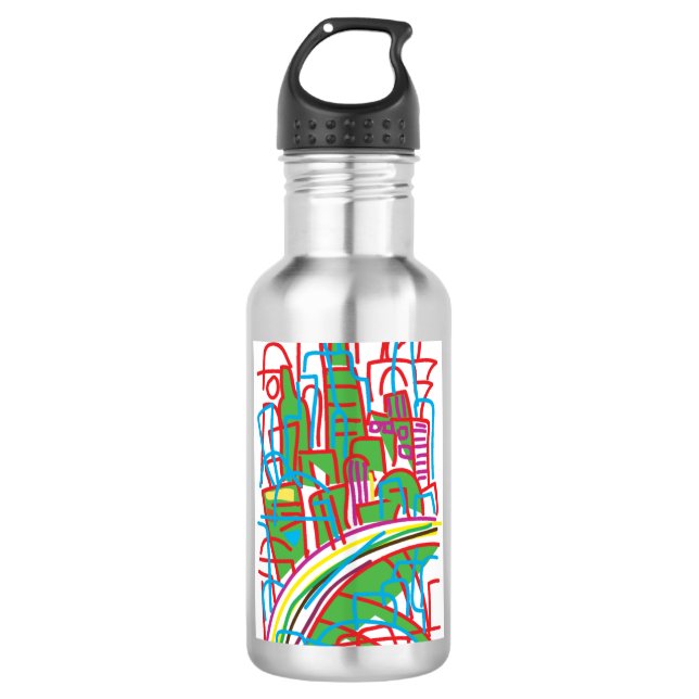 Agua Botella de rascacielos (Anverso)