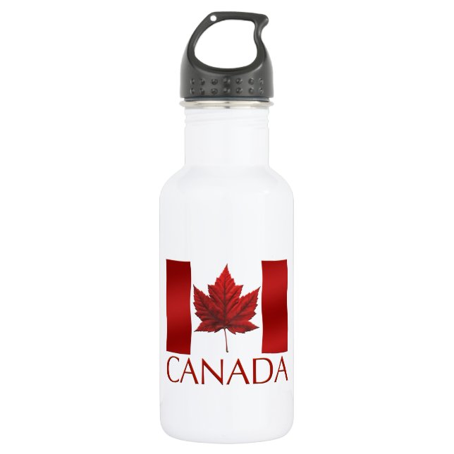 Agua Botella de recuerdo de la bandera de Canadá (Anverso)