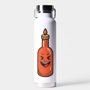 Agua Botella de salsa picante de dibujos animados lindo