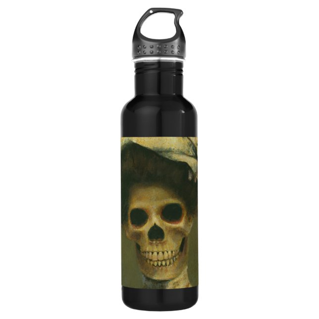 Agua Botella de Skeleton Lady Gótica (Anverso)