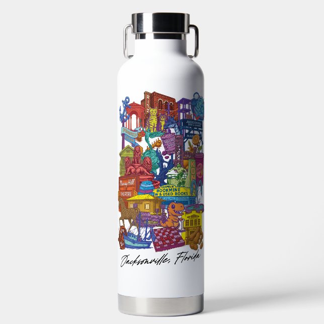 Agua Botella Insulada de los Barrios del 904 (Delantero)