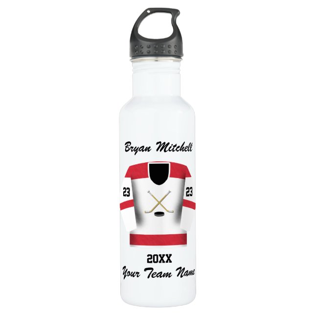 Agua Botella Liberty nombre jugador de hockey (Anverso)