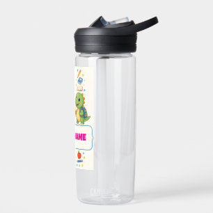 Agua Botella Personalizada de Dinosaurio para Niños par
