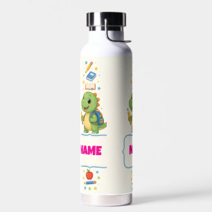 Agua Botella Personalizada de Dinosaurio para Niños par