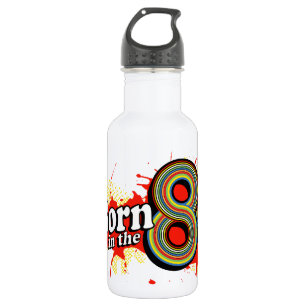 Agua Botella retro de bebidas blancas "Nacida en los añ