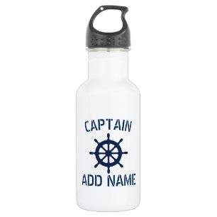 Agua Capitán del buque Personalizado nombre botella de