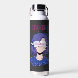 Agua Chica de anime gafas de realidad virtual Botella d
