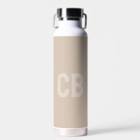 Color de tendencia Taupe suave Monograma Botella d