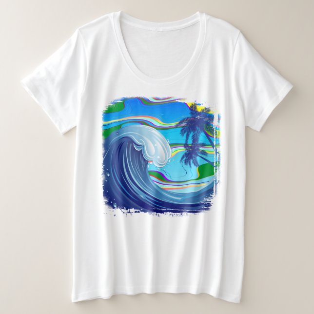 Agua de la ola grande del océano marino (Anverso del diseño)