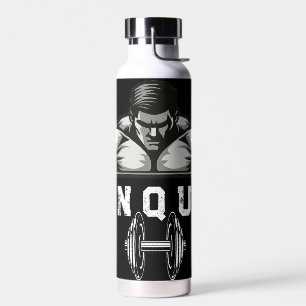 Agua Diseño de músculo rígido de botella negra de agarr