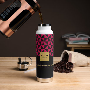 Agua Duo black & pink - Logotipo comercial Botella de a