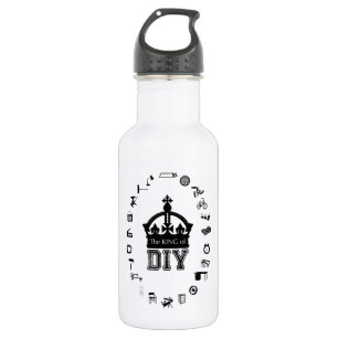 Agua El rey de las letras negras y la botella de la lib