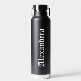 Agua Elegante Halloween Nombre Personalizado Botella de