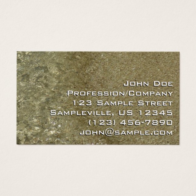 Agua en la Playa II Fotografía abstracta de la nat (Frente)