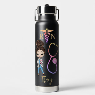 Agua Enfermera personalizada Monograma Gift Botella de 