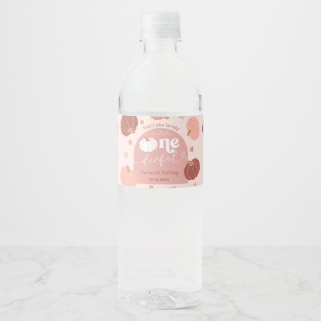 Agua Etiqueta de botella para el primer cumpleaños de c (Anverso)