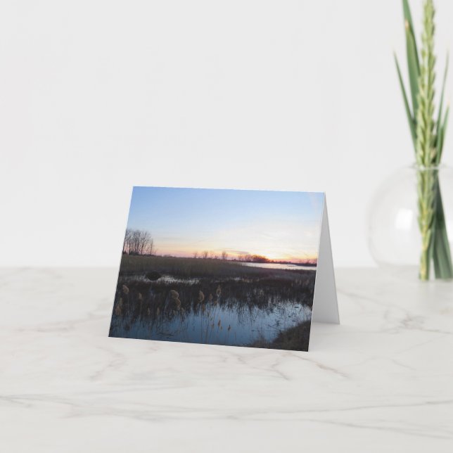 Agua fija y sol - Tarjeta de saludo en blanco (Anverso)