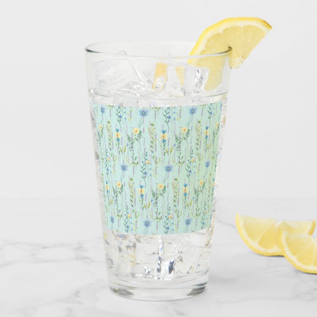 Agua floral botánica rústica con gradiente de acua (Reverso (hielo))